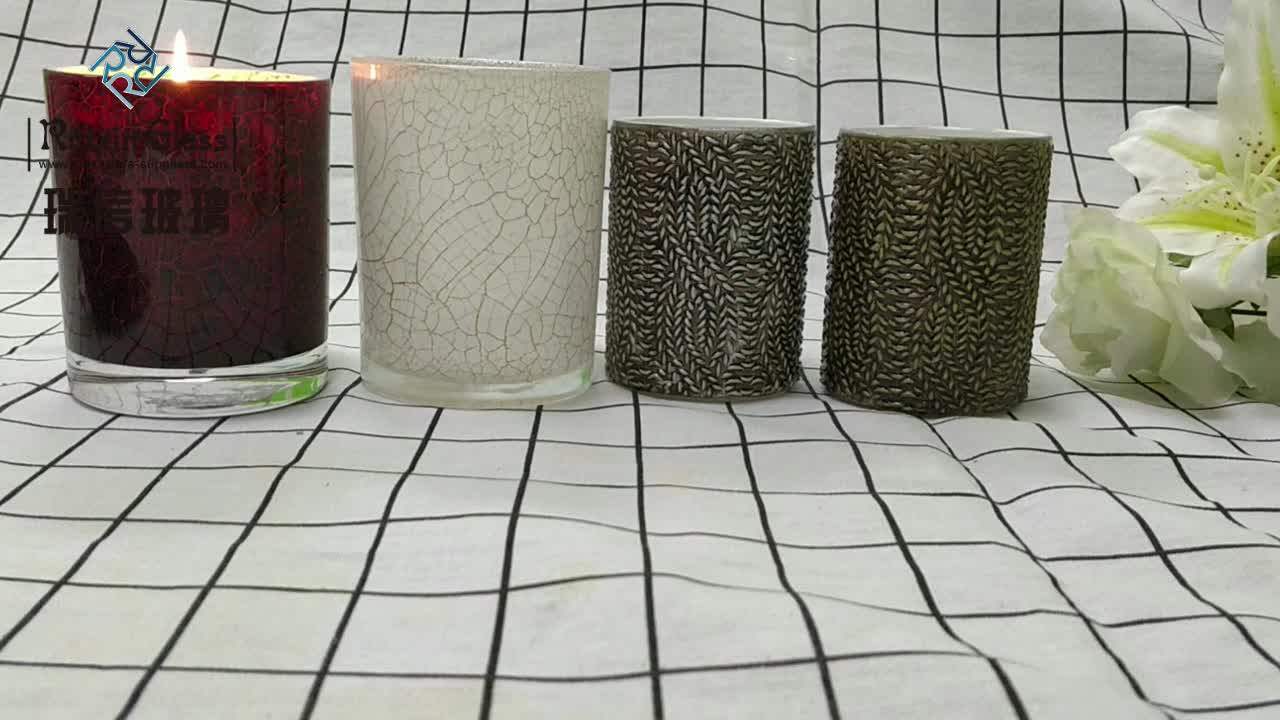 Wholesale Unique Glass Candle Jars With Lid For Candle Making Gift Box