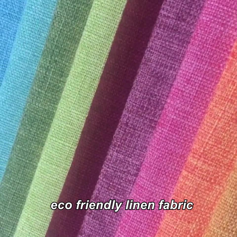 Ready To Ship Plain Solid Color Breathable 260gsm Organic Cotton Linen