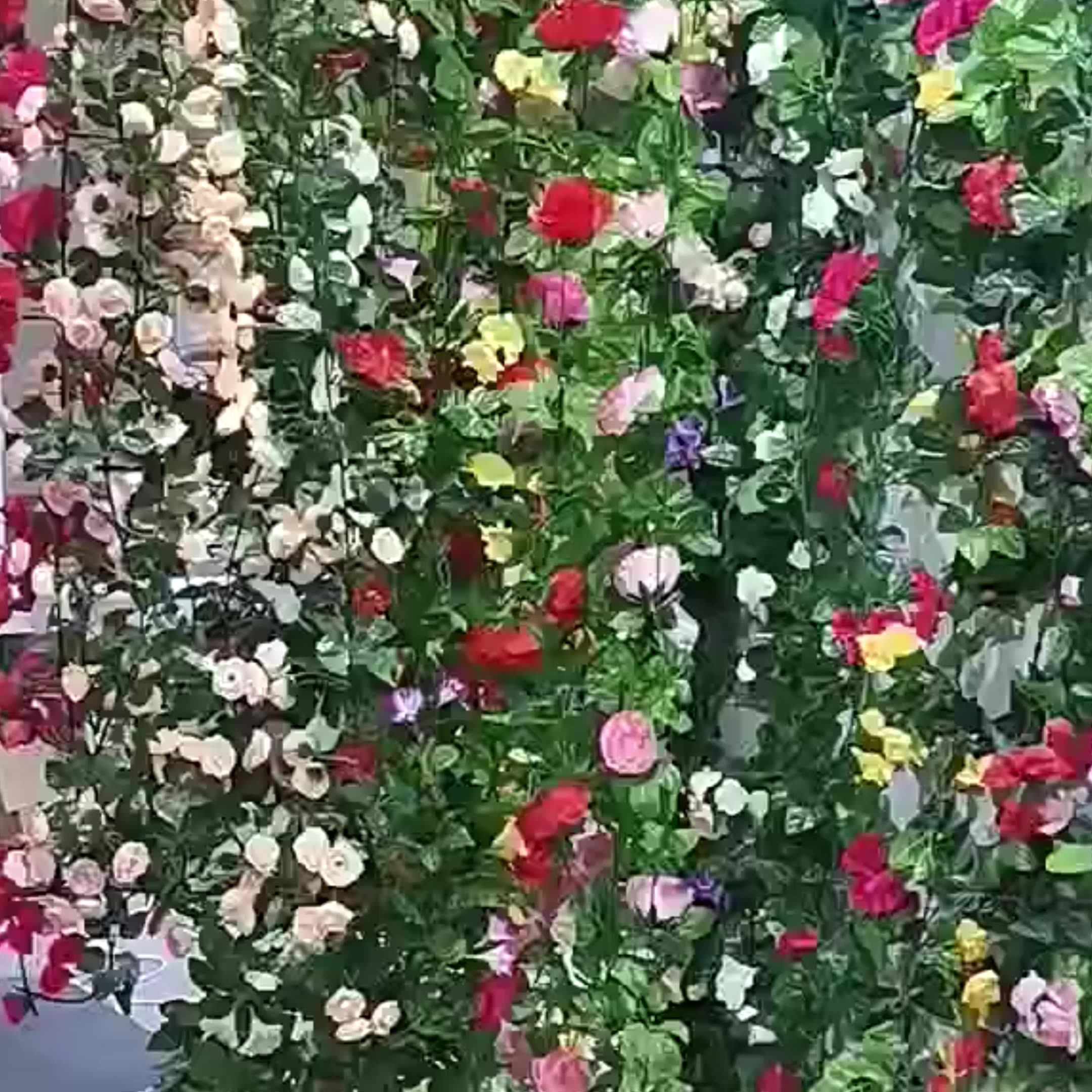 Artificial Flower 45 Heads Fakes Flower Vine Wedding Arch Wrapped