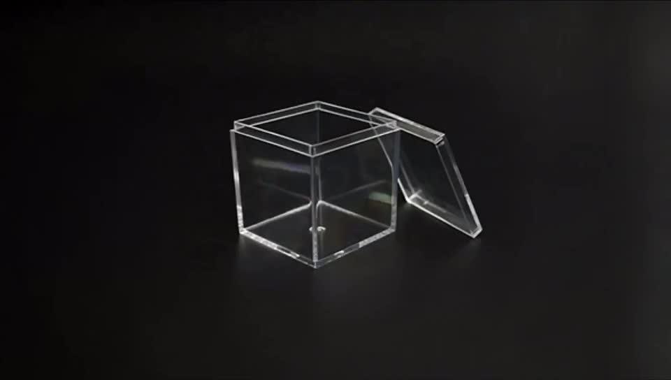 Wholesale Square Acrylic Storage Cube Small Candy Favor Clear Acrylic