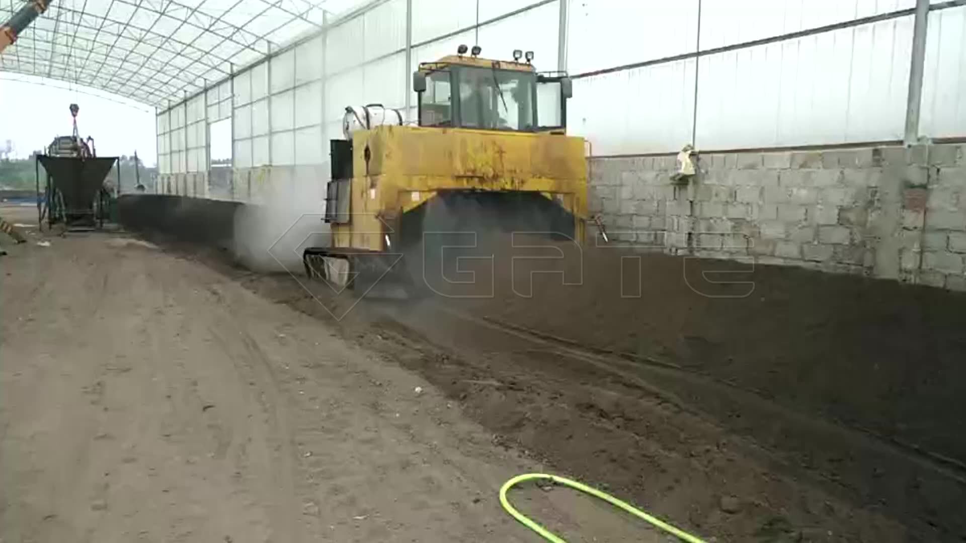 Waste Compost Mixing Machine Garden Compost Turner Organic Fertilizer