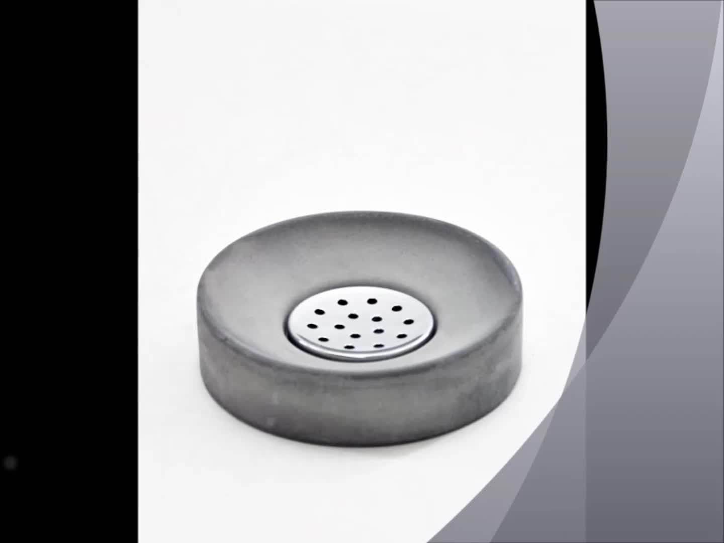 Natural Gray Round Hotel Concrete Soap Dish Buy Concrete Soap Dish