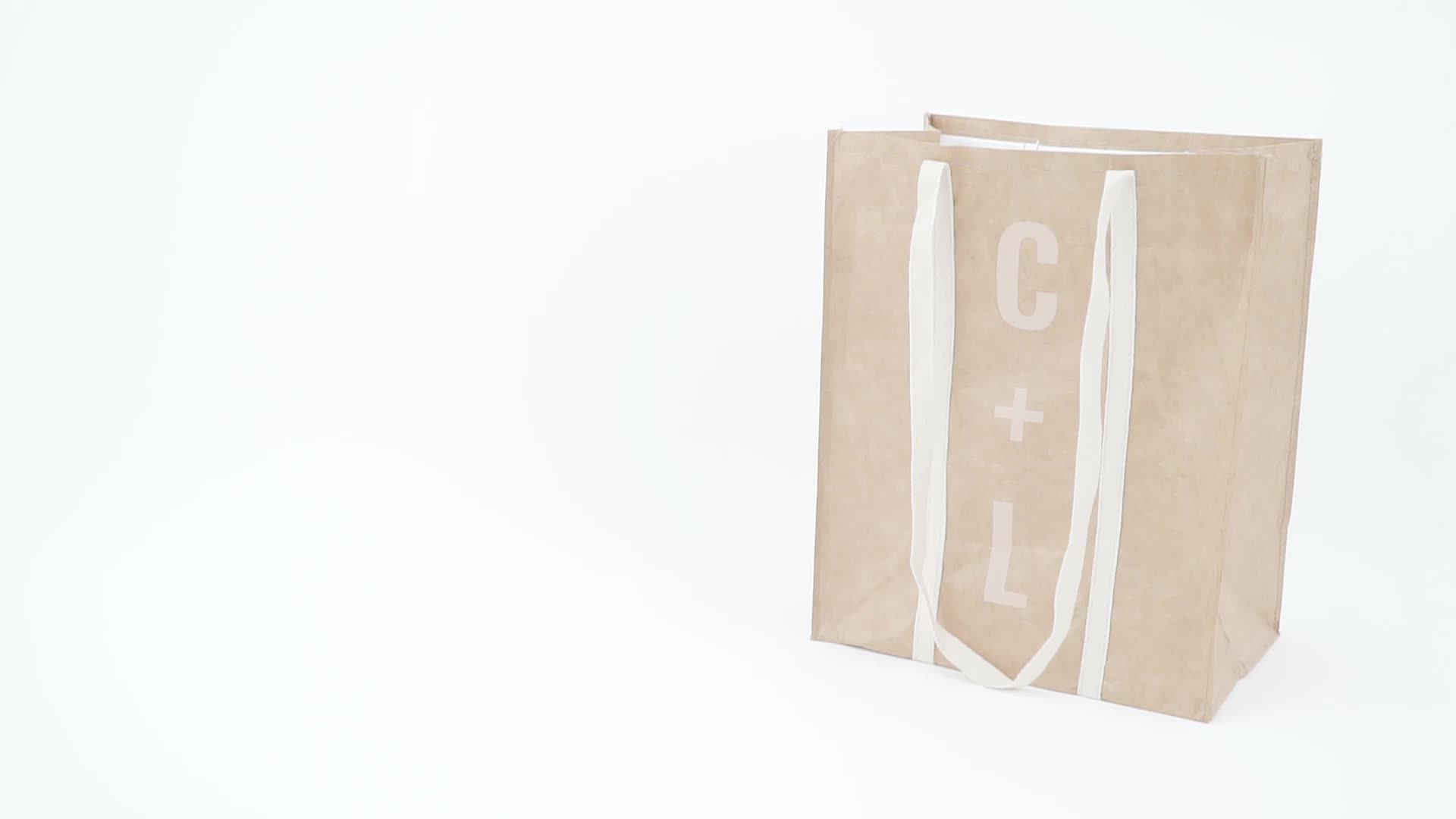 Custom Printed Logo Gift Tyvek Bags Durable Folding Custom Logo Printed