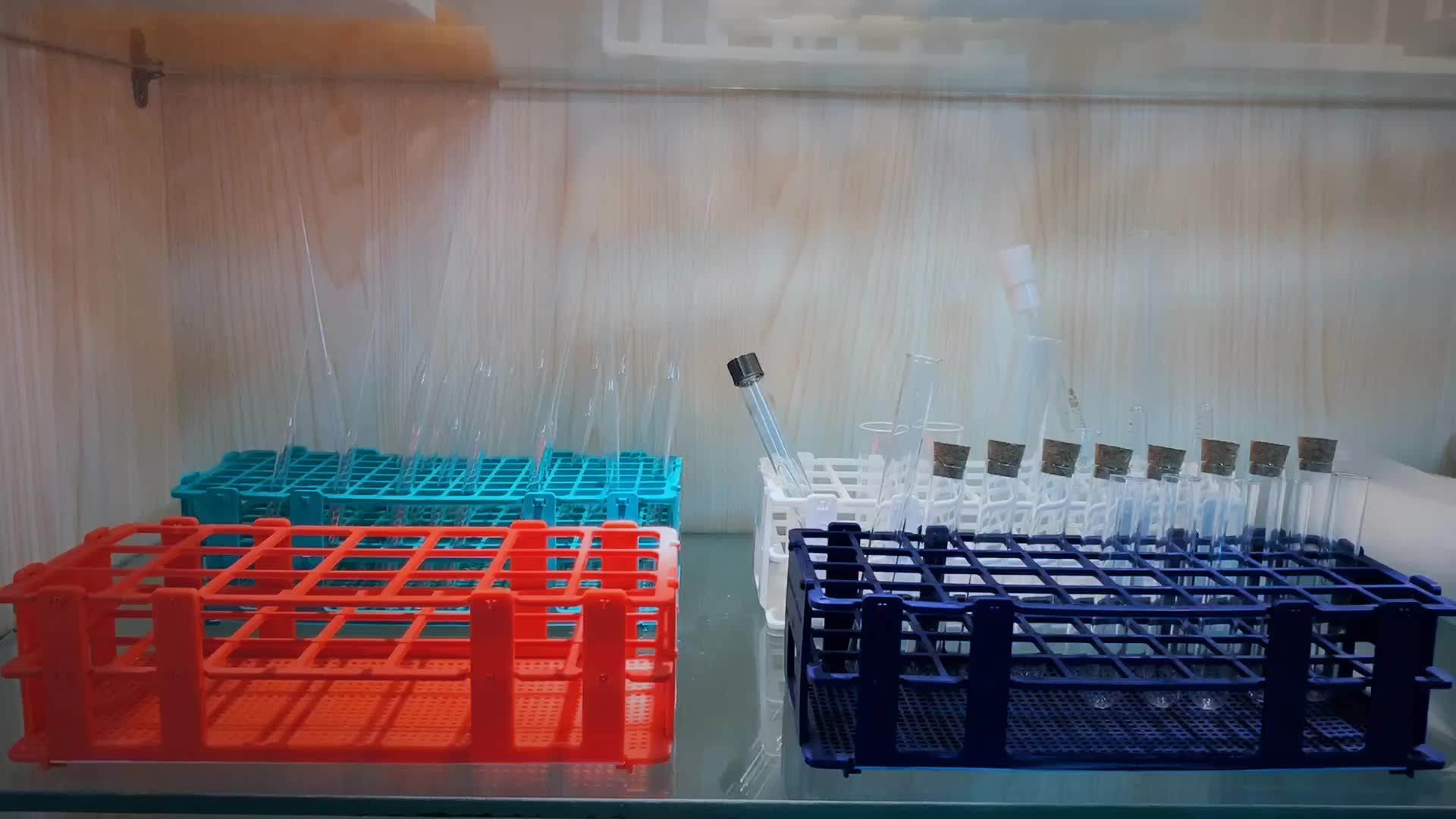 Haiju Lab Aluminum Test Tube Rack Stand For Labware Glasses Tube Display Holder 15.5 Mm X 36