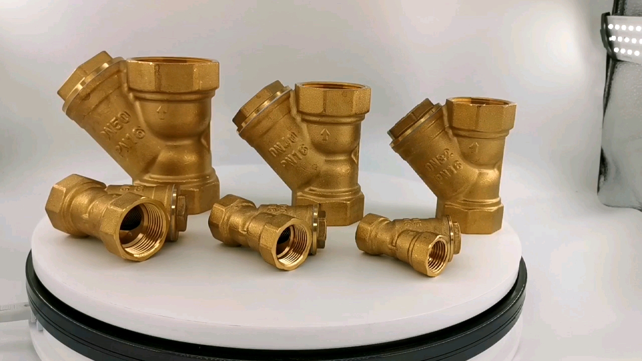 1/2"inch To 1"inch Brass Y Type Strainer Check Valve Strainer With Female Thread 3 Way Valve