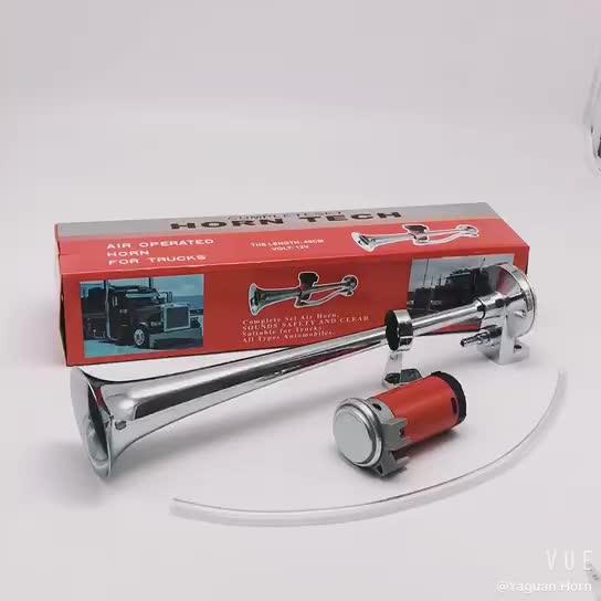 Universal Single Chrome 24v Air Horn Trumpet /air Horn Compressor 12v For Car Ship Truck Boat