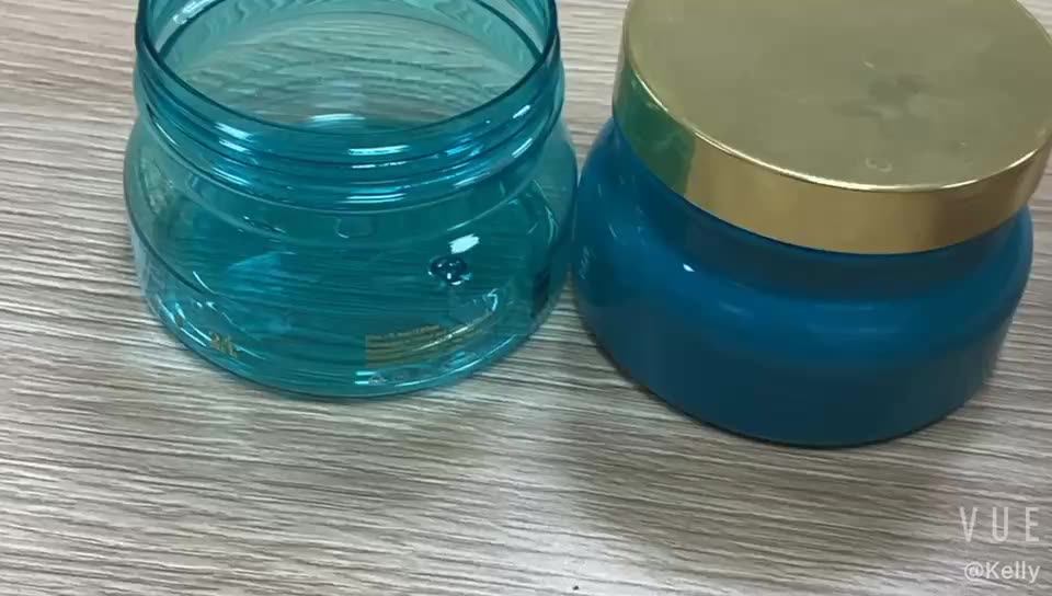 280ml Sky Blue Color Pet Jar Sea Salt Plastic Bath Salts Jar Containers