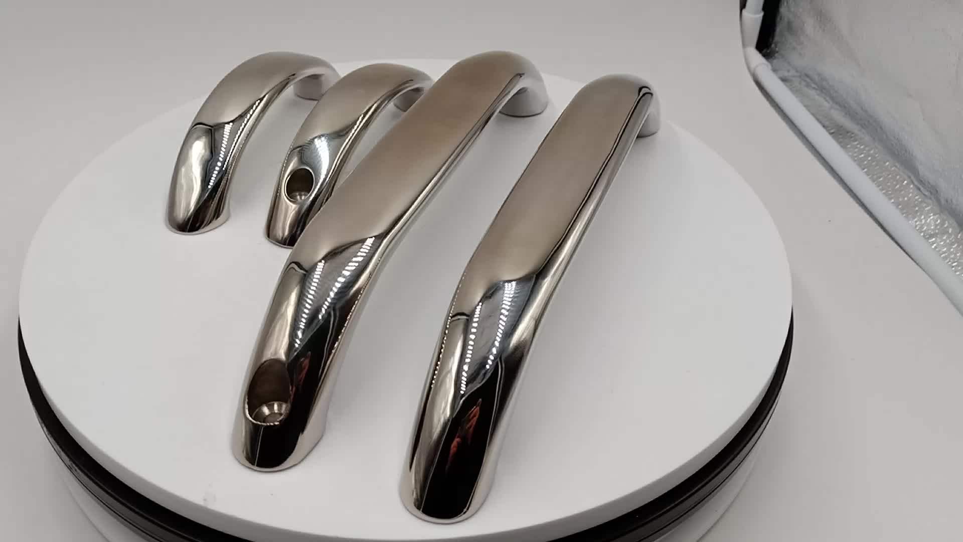 316 Stainless Steel High Polished Handrail Boat Door Handle For Ship