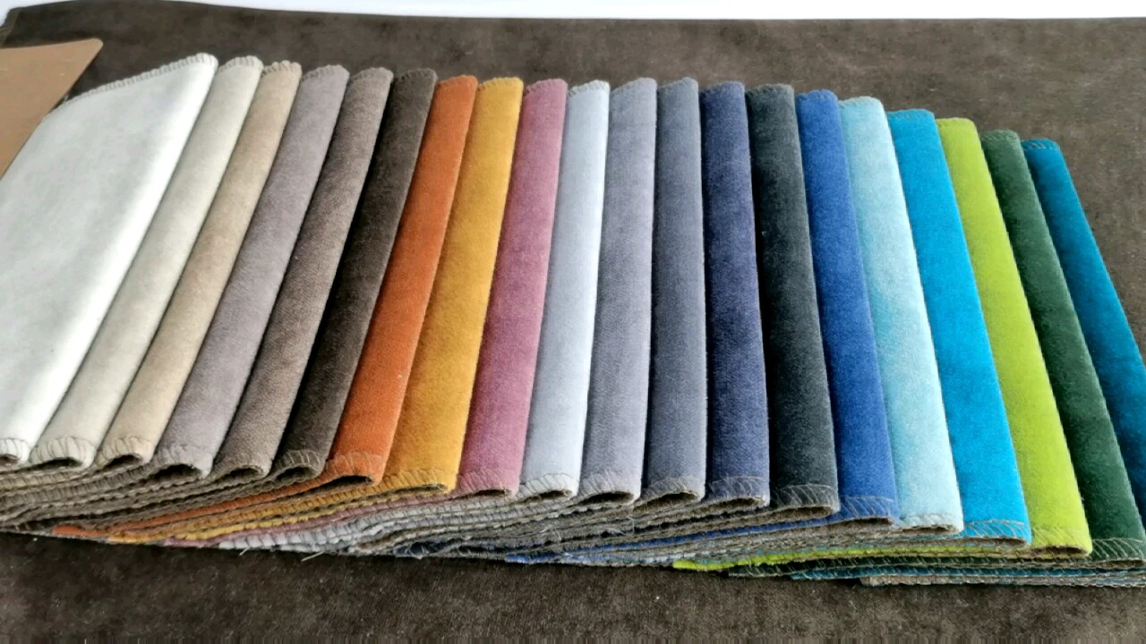 Stretch Velvet 100 Weft Knitted Polyester Printed Sofa Fabric For Home