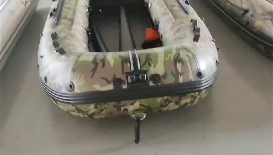3.3m Length 3 Chambers And 1 Keel Inflatable Boat Camouflage Fishing Boat Inflatable Pvc Boat