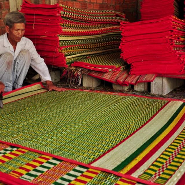 Vietnamese Sedge Mat Seagrass Straw Fiber Woven By Machine Handwoven