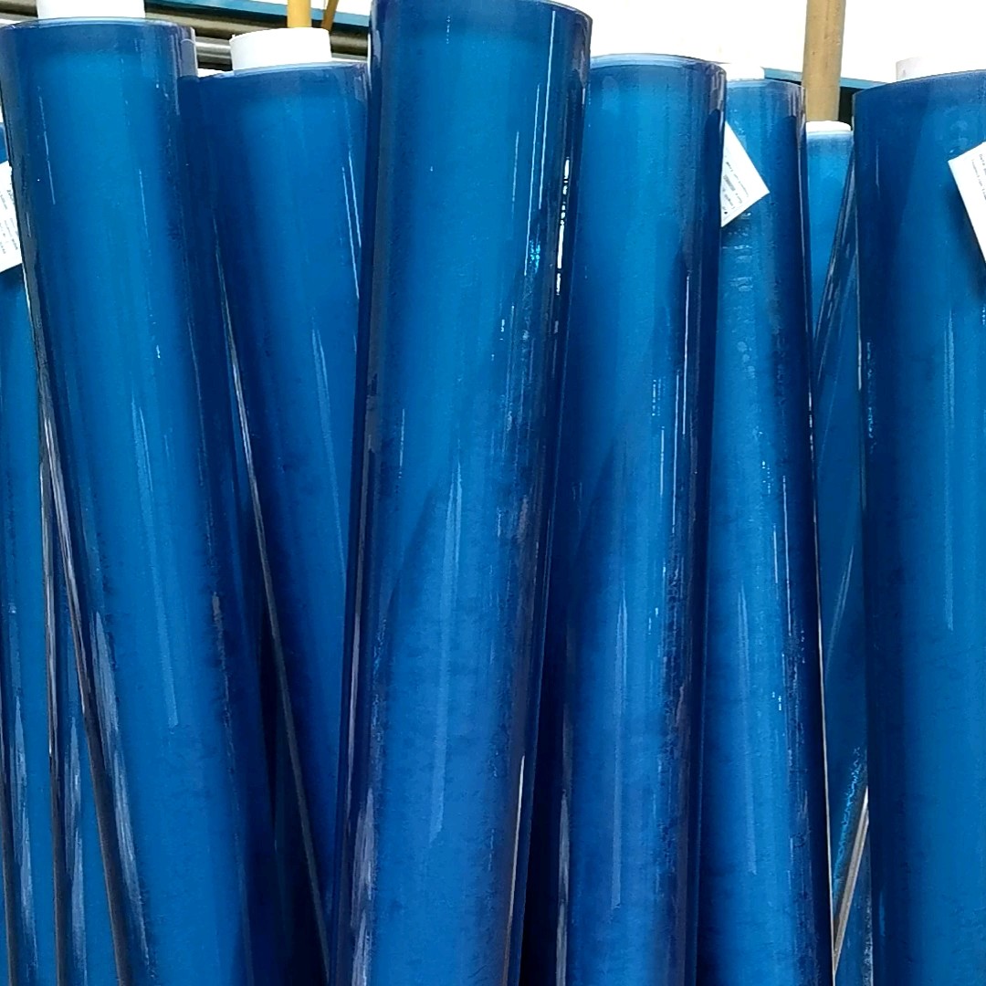 Blue Custom Color Soft Film Pvc Packing Film Roll Buy Super Clear
