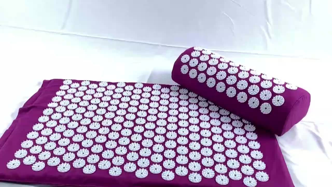 Eco Acupressure Mat With Flower Spike For Back And Neck Pain Relief