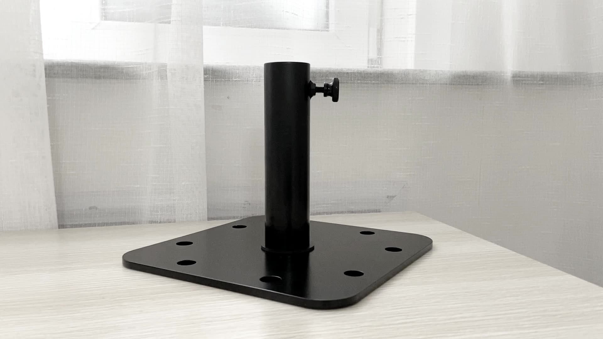 Jhmech Patio Umbrella Base Mount Windsock Pole Base Bracket Deck