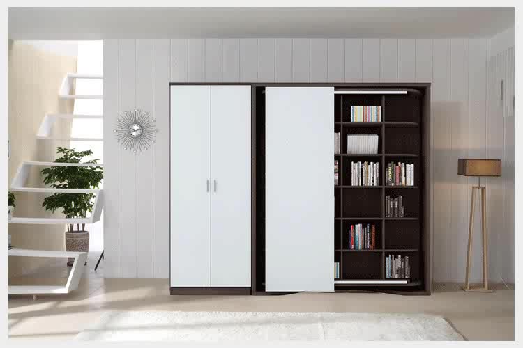 Rotating Murphy Vertical Wall Bed With Desk,Multifunctional Furniture