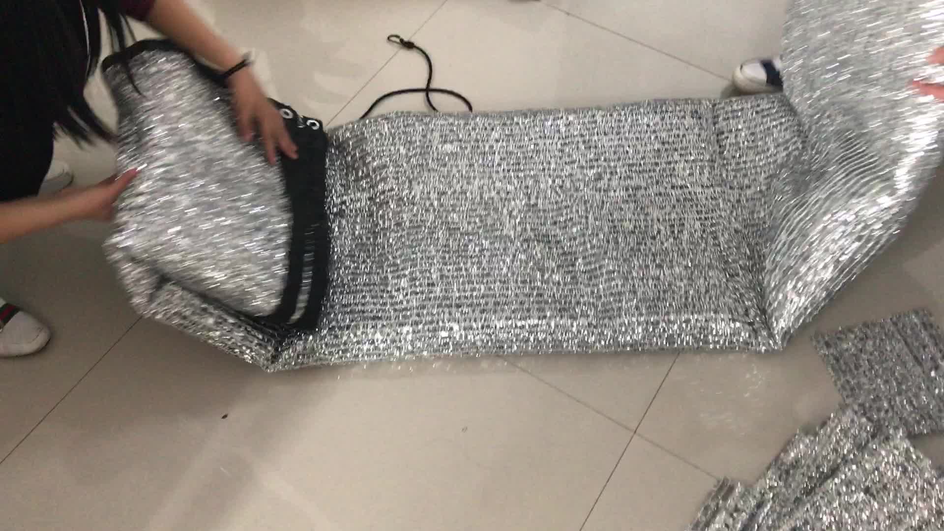 Aluminum Shade Cloth light reflection greenhouse cover silver shades