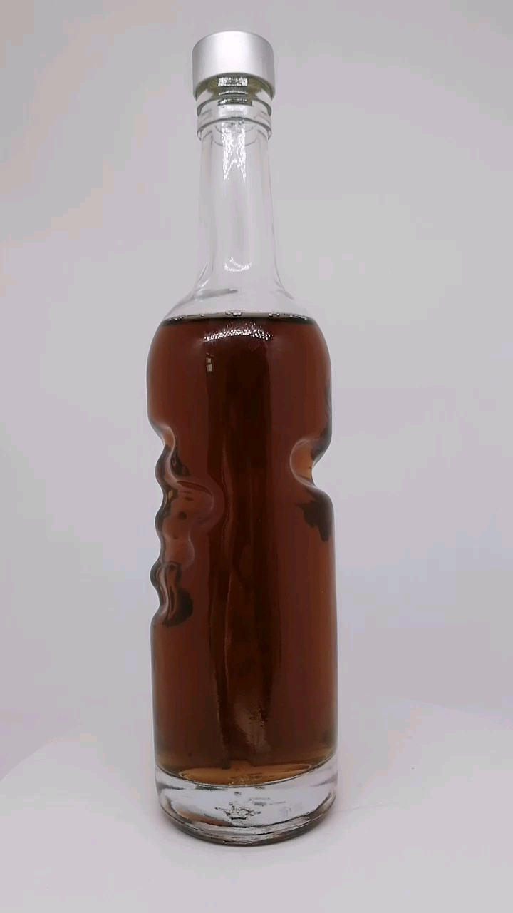 High End Long Neck Super Flint Unique Shaped Spirits Wine Glass Bottle