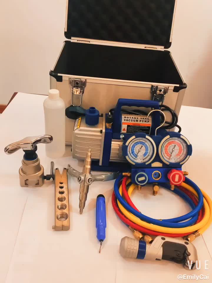 Air Condition Refrigerant Repair Tool Kit Set Aluminium Body R410a R32