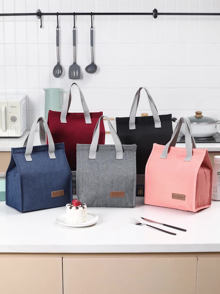 Runhui Portable Lunch Bag Waterproof Insulated Canvas Cooler Bag Large