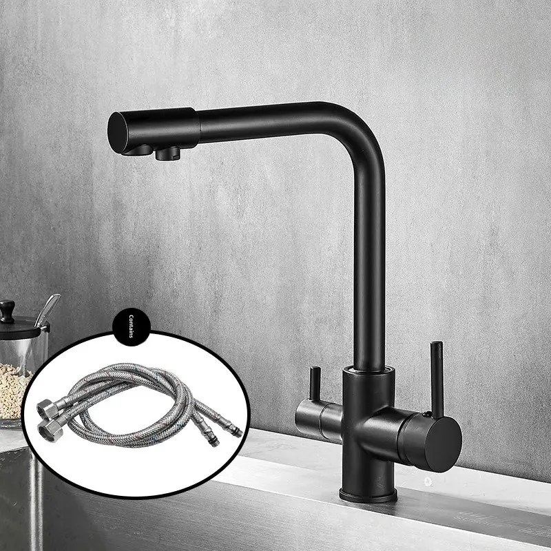 all-bronze three-in-one water faucet Sanwater kitchen kitchen pure water direct drinking cold and cold water purifier water faucet