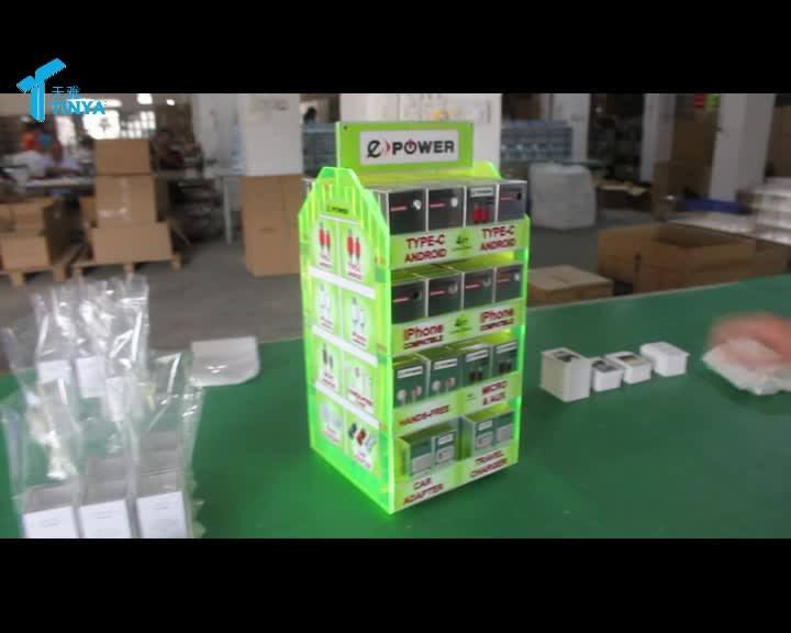 Wholesale Counter Mobile Phone Accessories Display Stand For Usb Cables