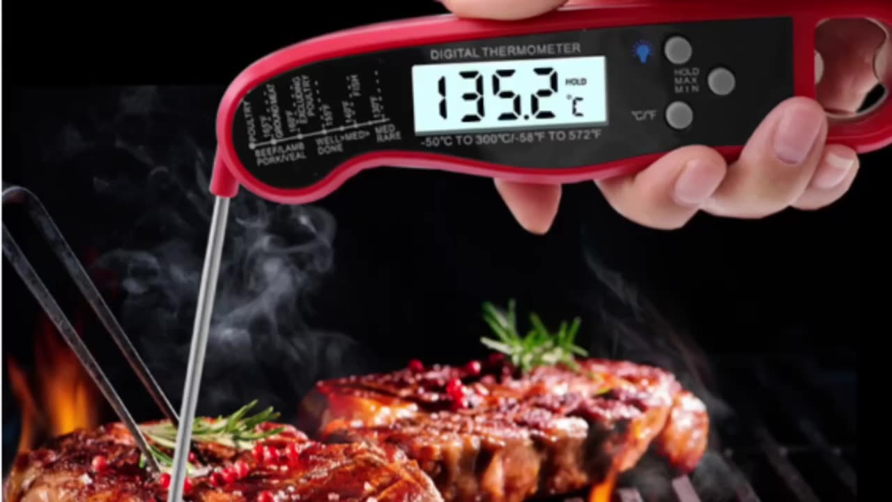 Instant Read Waterproof Grill Thermometers Wireless Lcd Digital Bbq