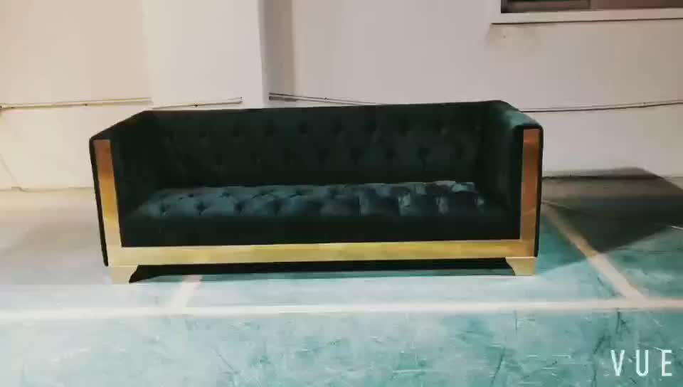 Stainless Steel Base Modern Black Fabric Tufted Wedding Sofa Buy