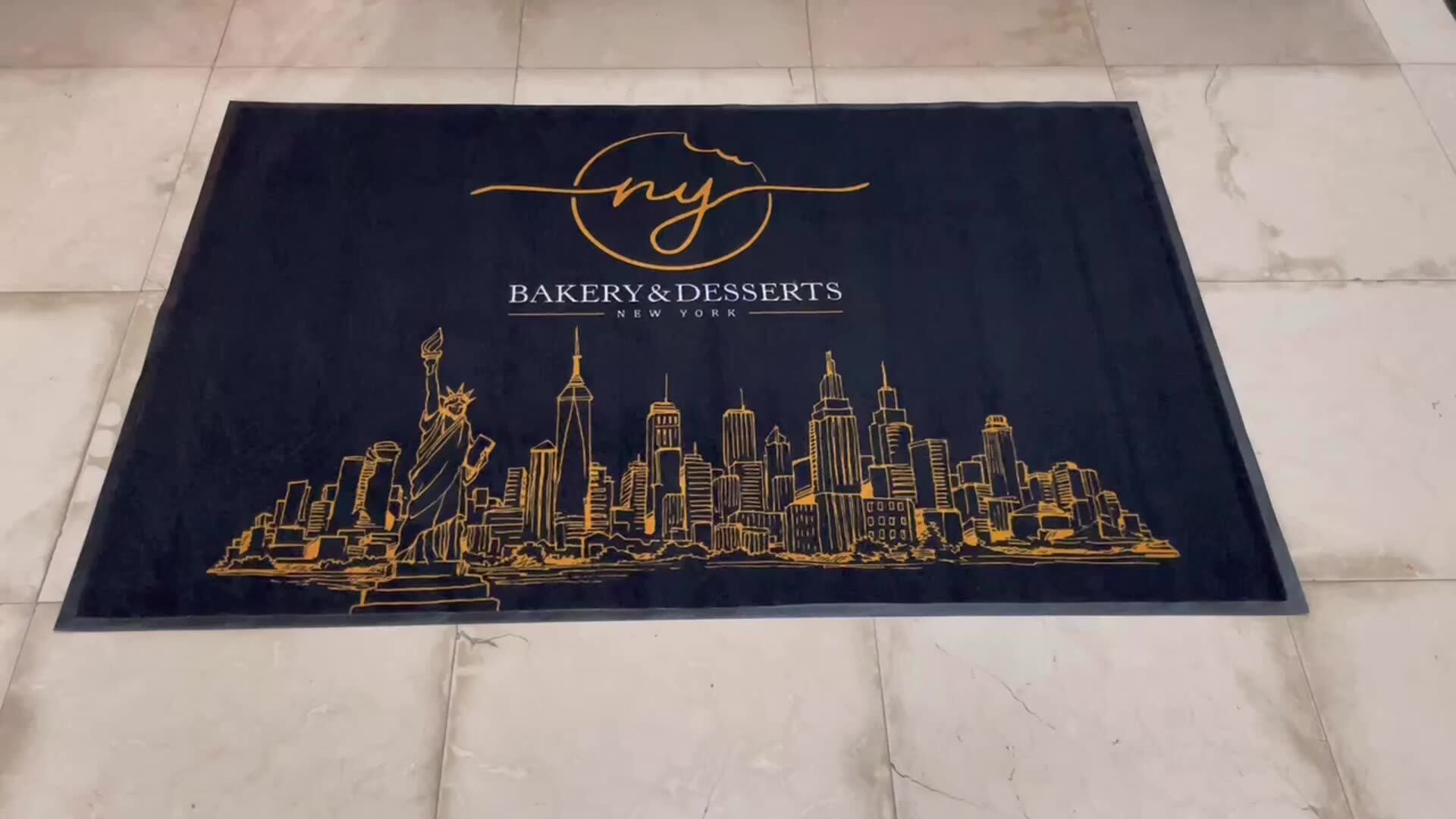 Wholesale Decorative Non Slip Custom Front Rubber Logo Door