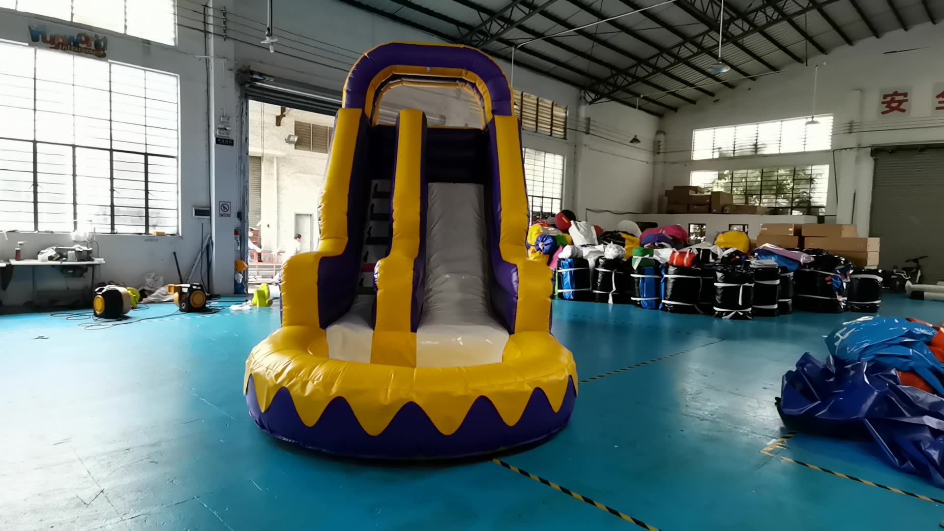 Outdoor Playgrounds Colorful Bounce Castles Toboggan Gonflable
