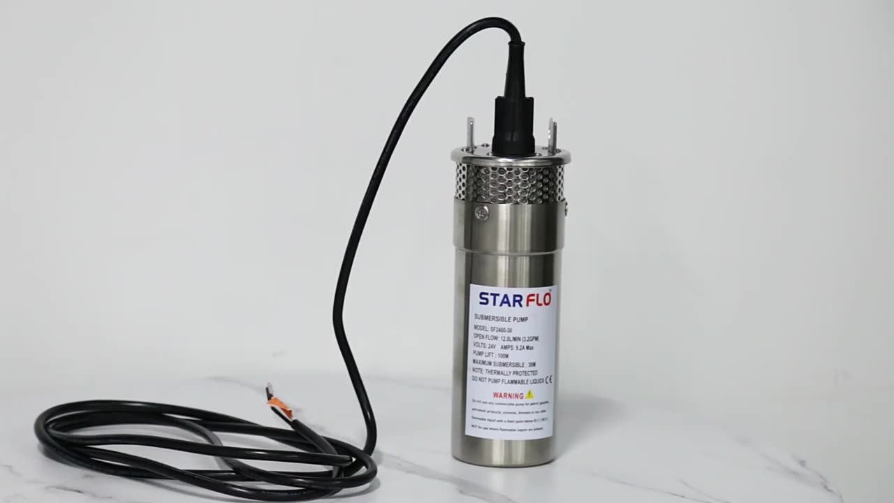Sf128030 720lph 12v Dc Mini High Pressure Submersible Deep Well Solar
