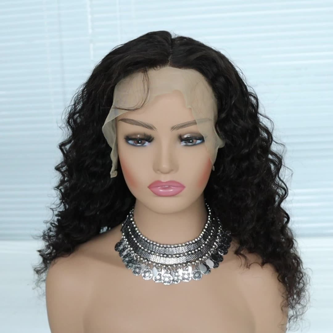 250 Density Deep Wave Frontal Wig 13x4 13x6 Hd Lace Front Wigs Cuticle Aligned Raw Human Hair