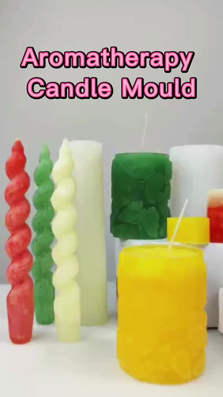 Custom Liquid Resin Molds New 3d Geometric Pyriform Cylinder Silicone Candle Molds Handmade