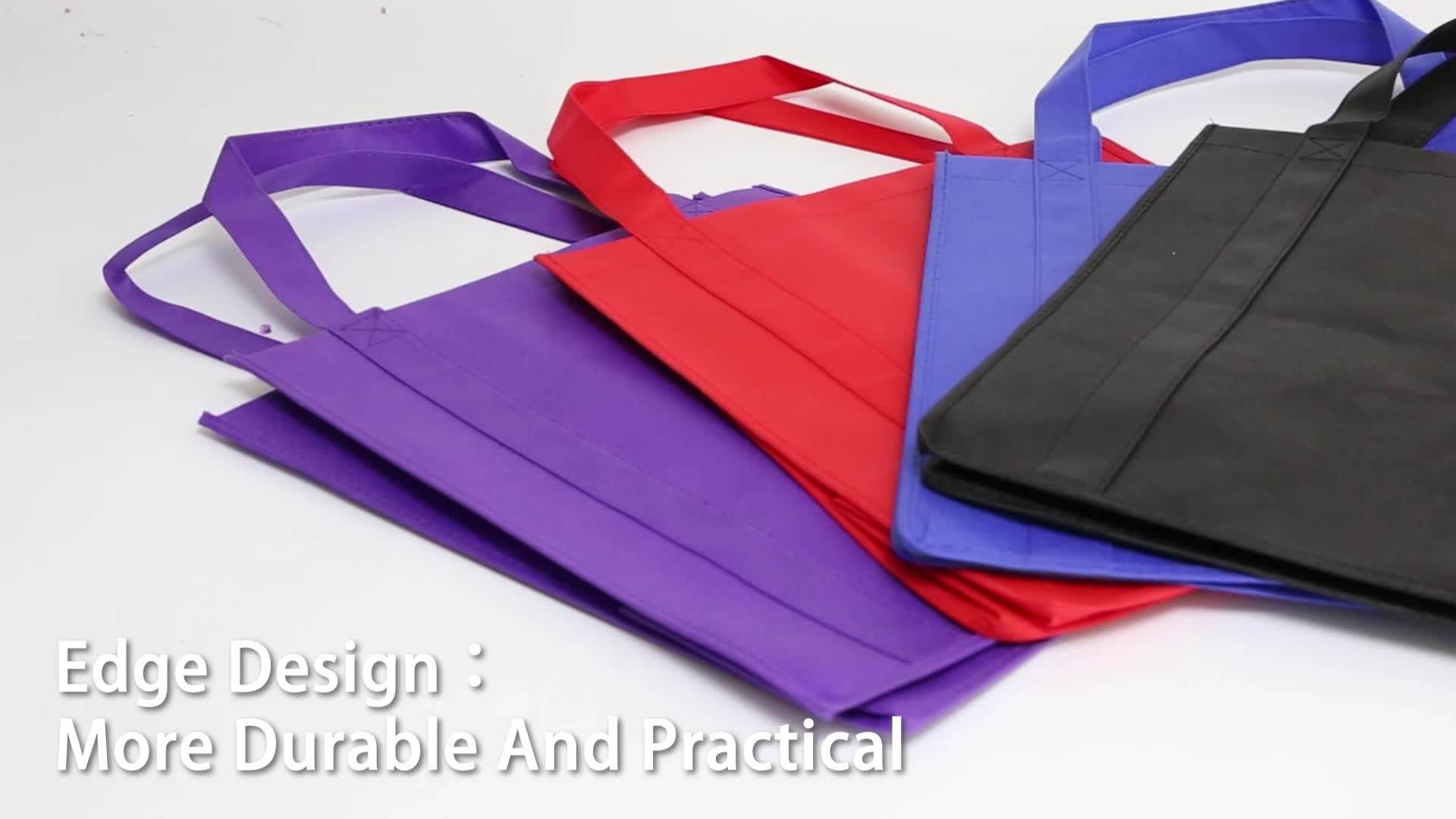 Promotional Custom Logo Reusable Grocery Supermarket Tote Shopping