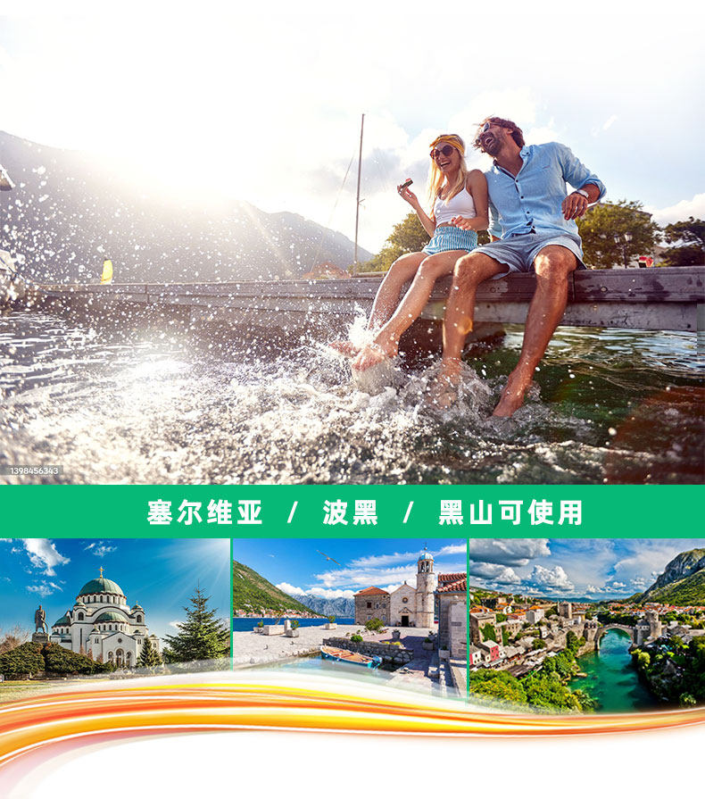 Serbia Sim Card, Bosnia and Herzegovina, Montenegro, European Countries, Mobile Phone Card, 4g High-Speed, Vodafone Data, Balkans