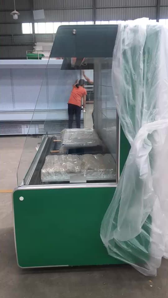 Supermarket Open air Curtain Vegetable Display Cooler /used Vegetable Cooler