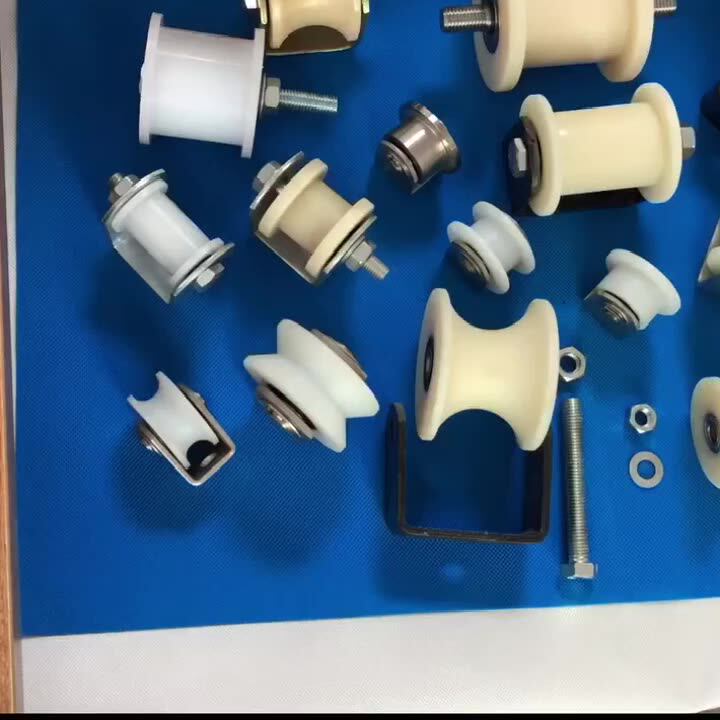 Plastic Nylon Rope Pulley Wheel With Steel Bracket U H V Groove Track