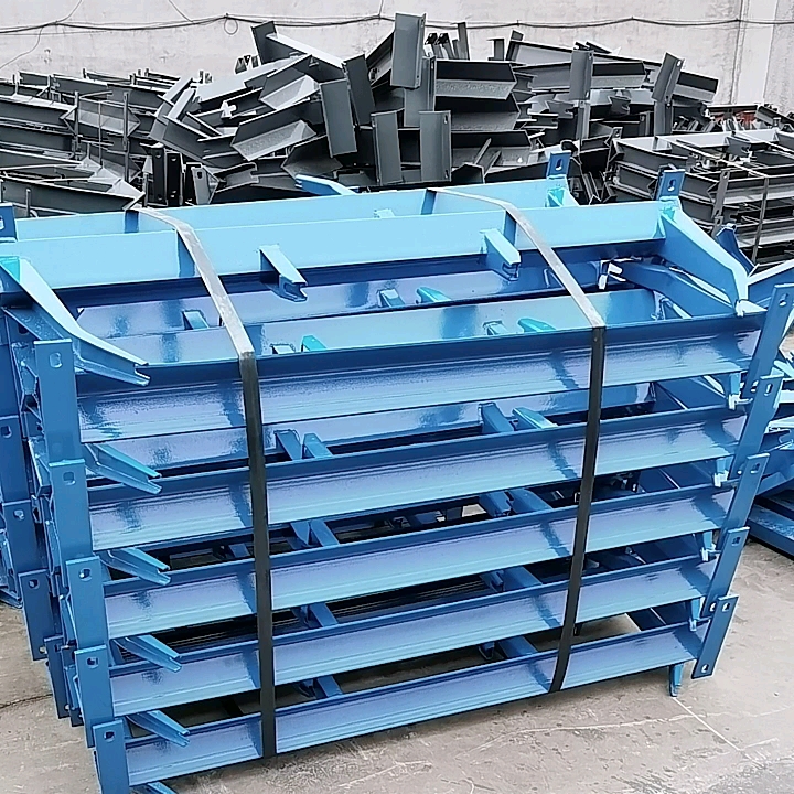 650mm Belt Width Angle Steel Conveyor Carrier Rollers Bracket With