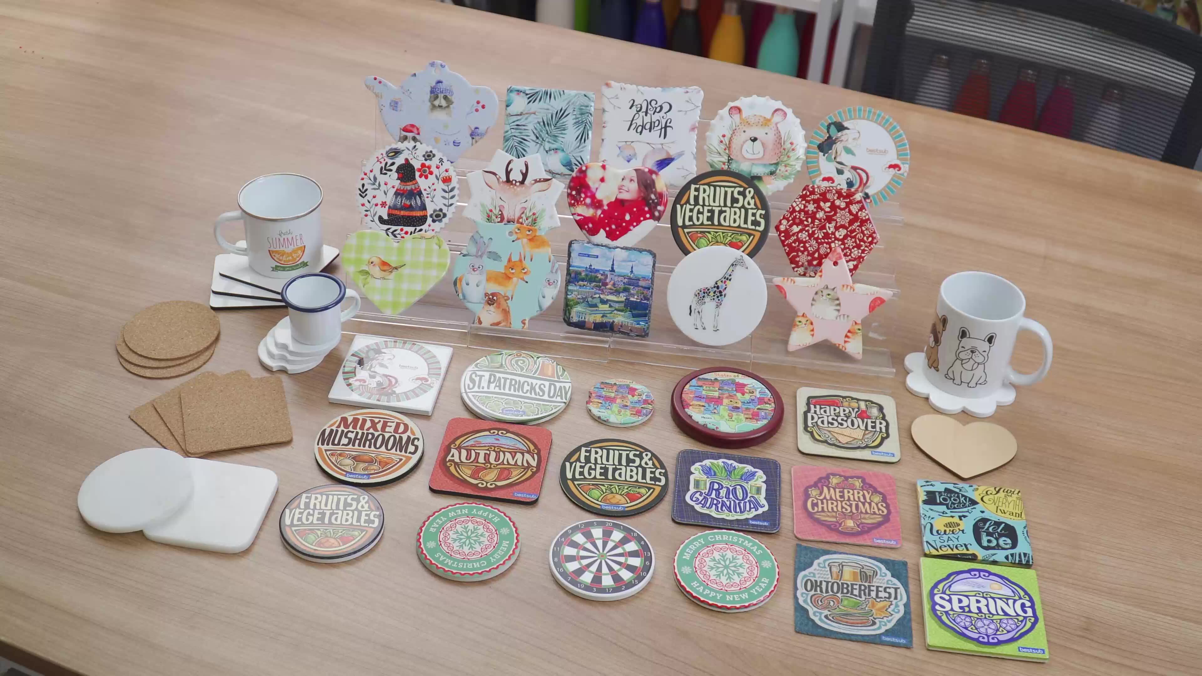 Bestsub Wholesale Personalized Sublimation Blanks Matt Round Car