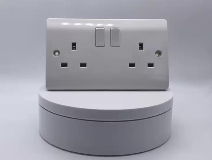 13a 2gang Switched Socket Single Pole The British Standard Uk Bs Wall
