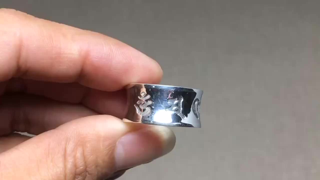 Om Ring Mani Padme Hum 100% настоящее чистое ювелирное кольцо из стерлингового серебра 925