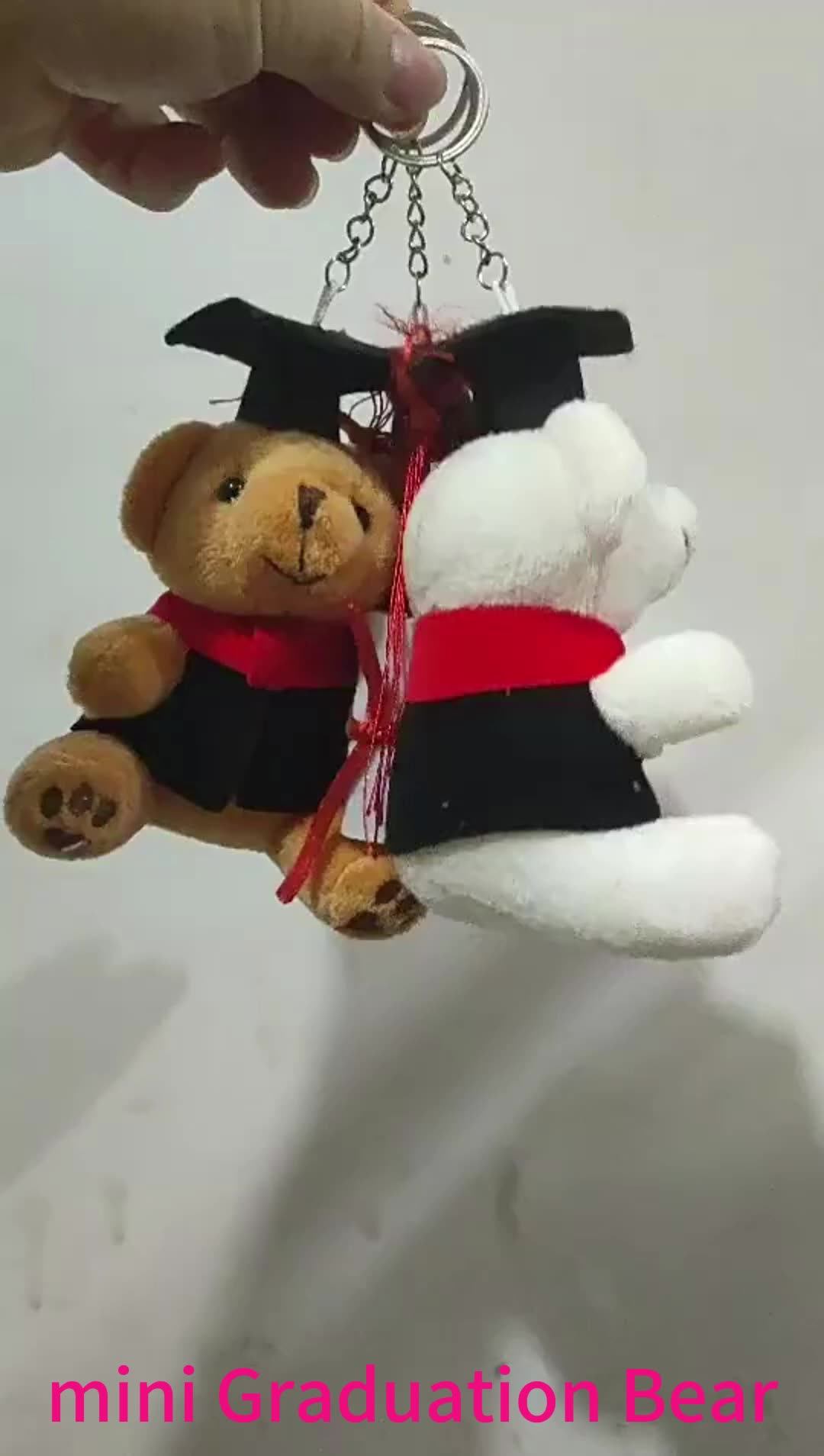 Mini Graduation Bear Custom Plush Keychains Toys Pendant Graduation ...