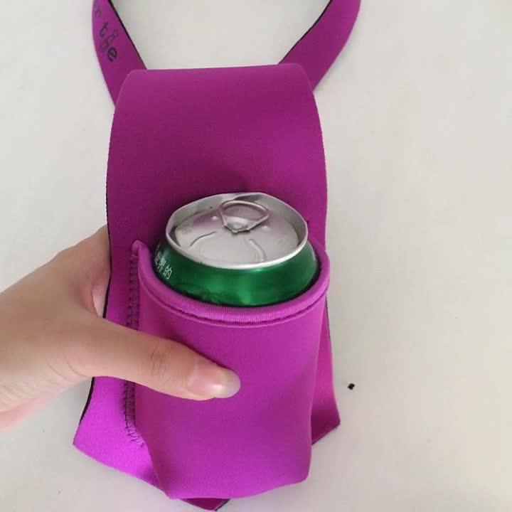 Hands Free Neoprene Drink Holder Beer Tie Can Cooler Holder With Custom Logo Brand Buy