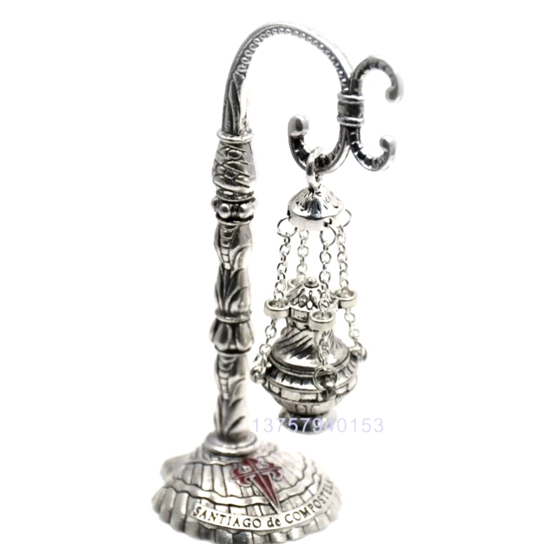 Metal Censer Santiago Shell Cross Incense Burner Religious In Home