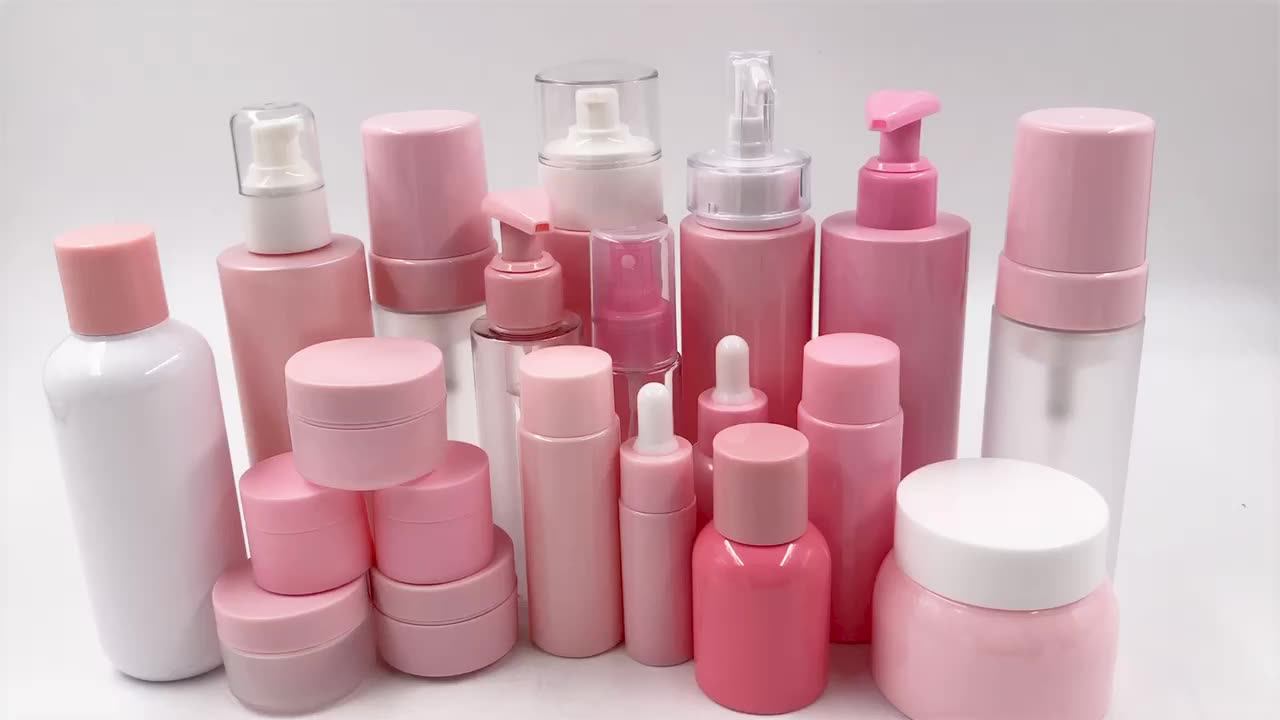 60ml Plastic Pink Cosmetic Bottle Toner Bottle Lotion Container Plastic