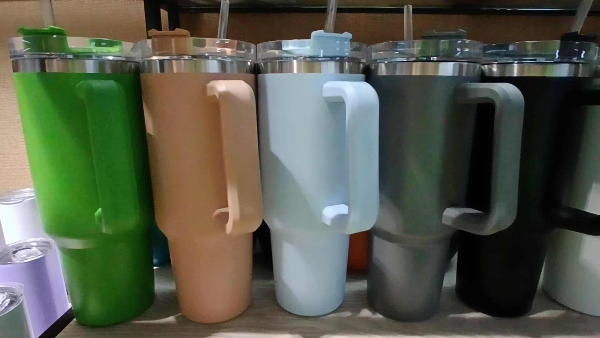 Amazon Hot Sale Double Walled Stainless Steel Travel Mug 40oz Tumbler