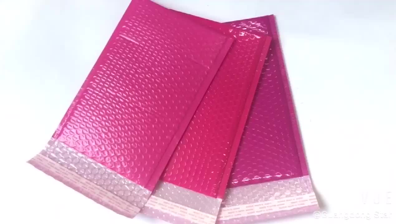Custom Made Bubble Envelopes Printed Color Air Bubble Bags Plastic Mailers Poly Shipping