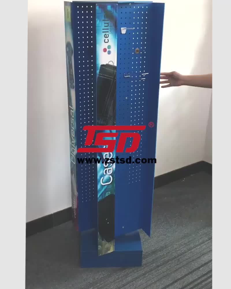 Custom Floor Rotating Display Stand For Mobile Accessories,Phone Case