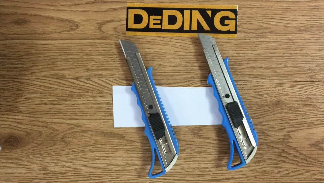Quick Slide Plastic Cutter Knife Steel Blade Straight Handle Cutter