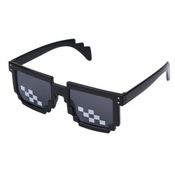 Mosaic sunglasses and glasses for live broadcast, pretty boy's sunglasses are cool, two-dimensional pixels spoof groomsmen's funny sand sculpture glasses