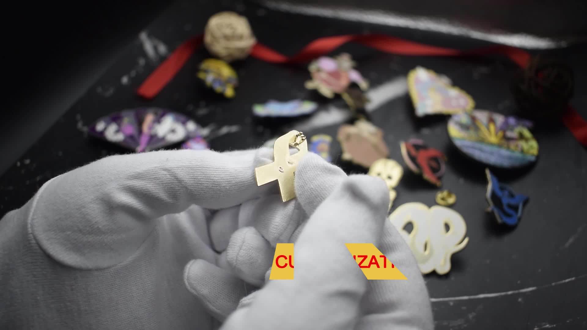 Domino's Pizza Shaped Badge With Your Own Design Wholesale Lapel Pins